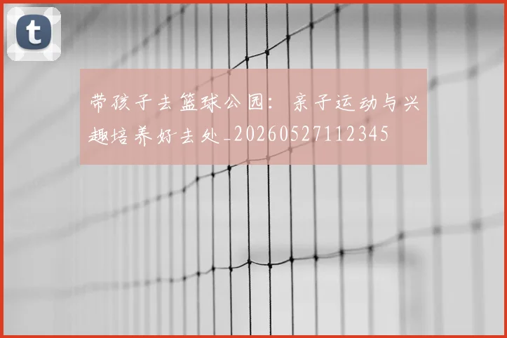 带孩子去篮球公园:亲子运动与兴趣培养好去处_20260527112345